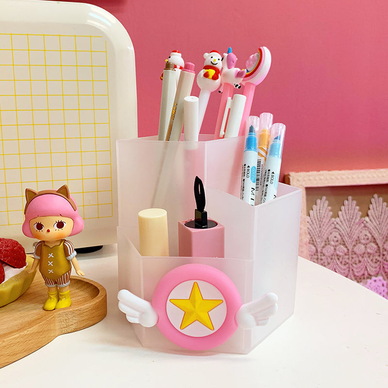 Pen holder makeup brush storage box