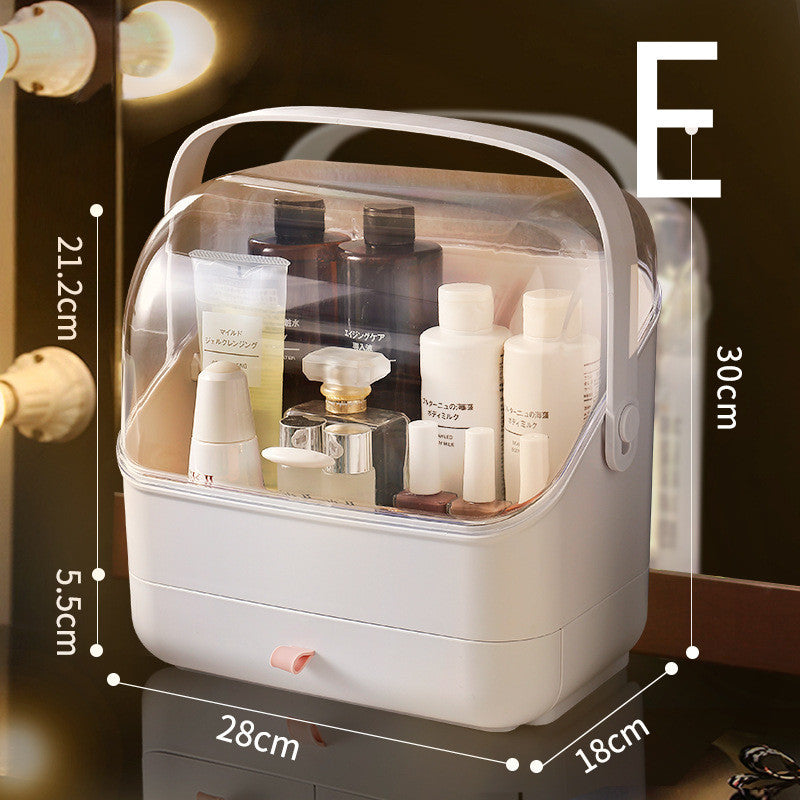 Transparent Makeup Vanity Box Portable Drawer Separation Storage Box